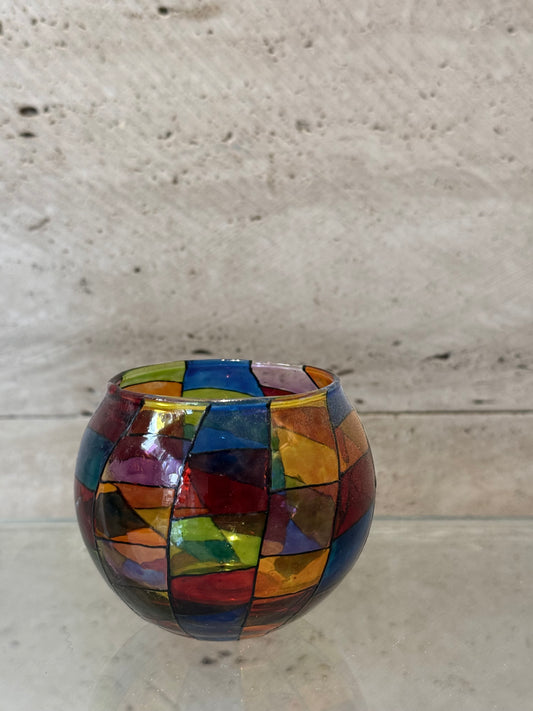 Round candle holder (Happy)